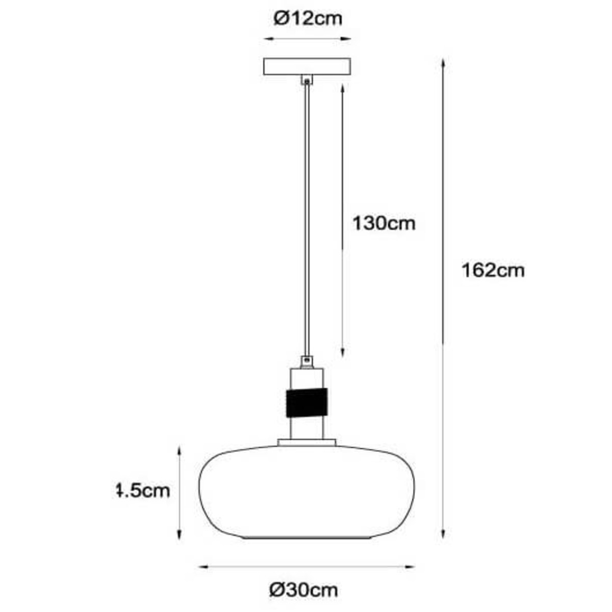 Zwieszana lampa do salonu Ilona 45408/30/62 Lucide szklana czarny bursztynowy