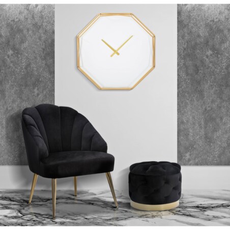Zegar na ścianę w stylu glamour, Ø 56x6,5 cm RELOGIO ośmiokątny