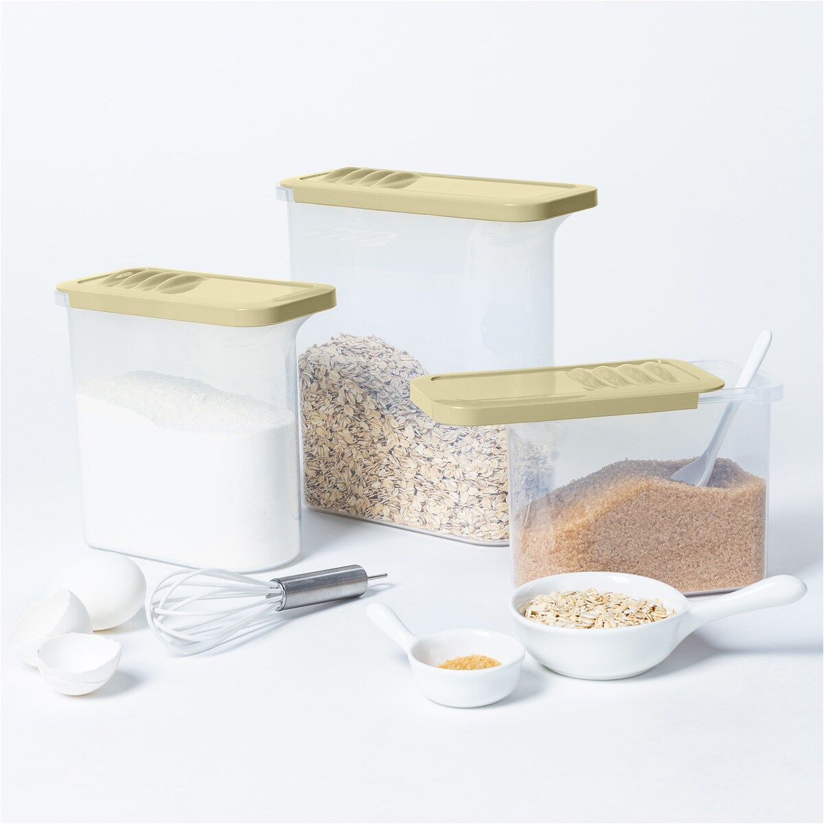 Pojemniki Dozowniki Shark Transparentne Zestaw 3 szt.