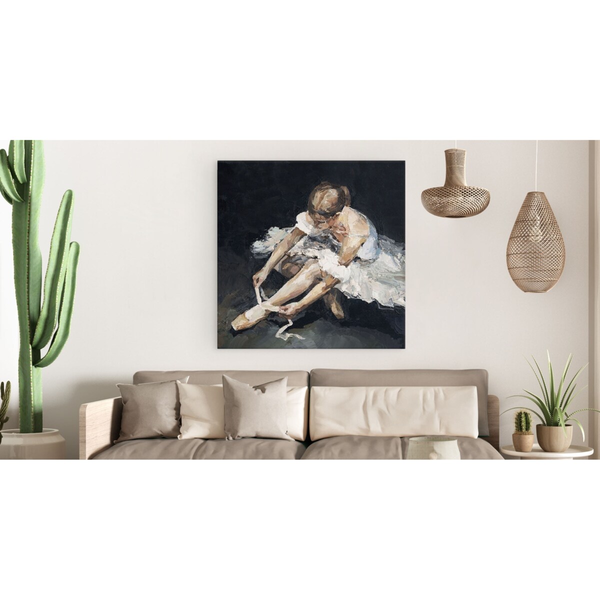 Obraz Na Płótnie BALETNICA Sztuka Taniec Balet 80x80cm