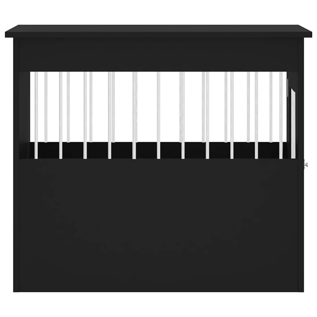 vidaXL Kojec dla psa, czarny, 55x80x68 cm, materiał drewnopochodny