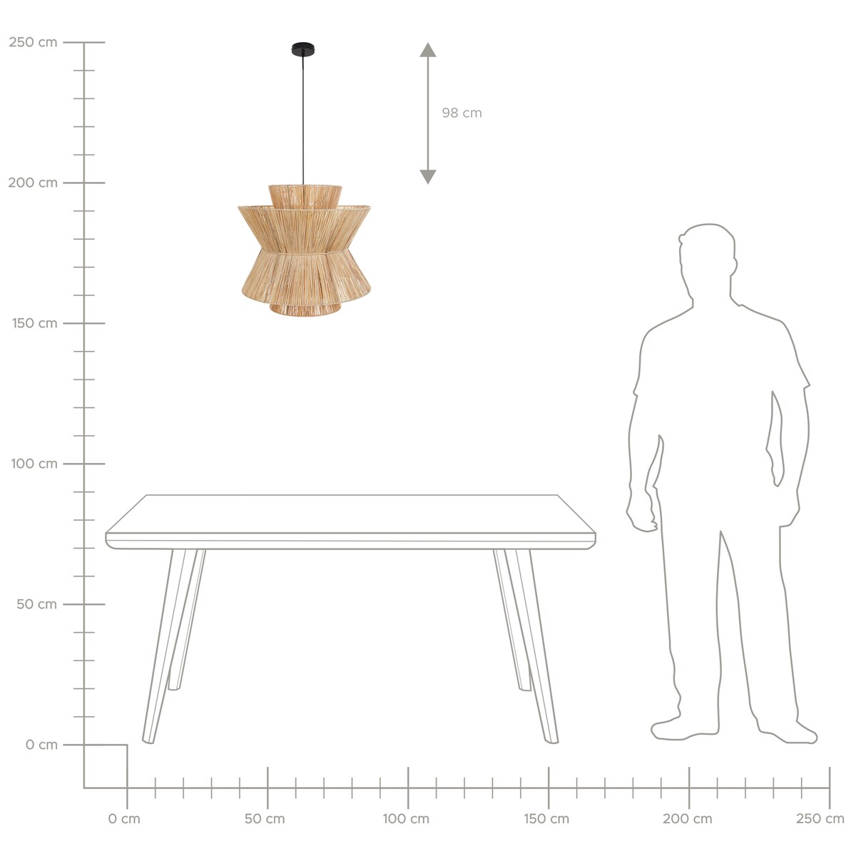 Lampa wisząca TELAMBA Plecionka Naturalny