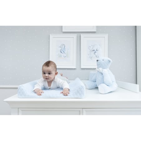 Miś dekoracyjny błękitny pikowany