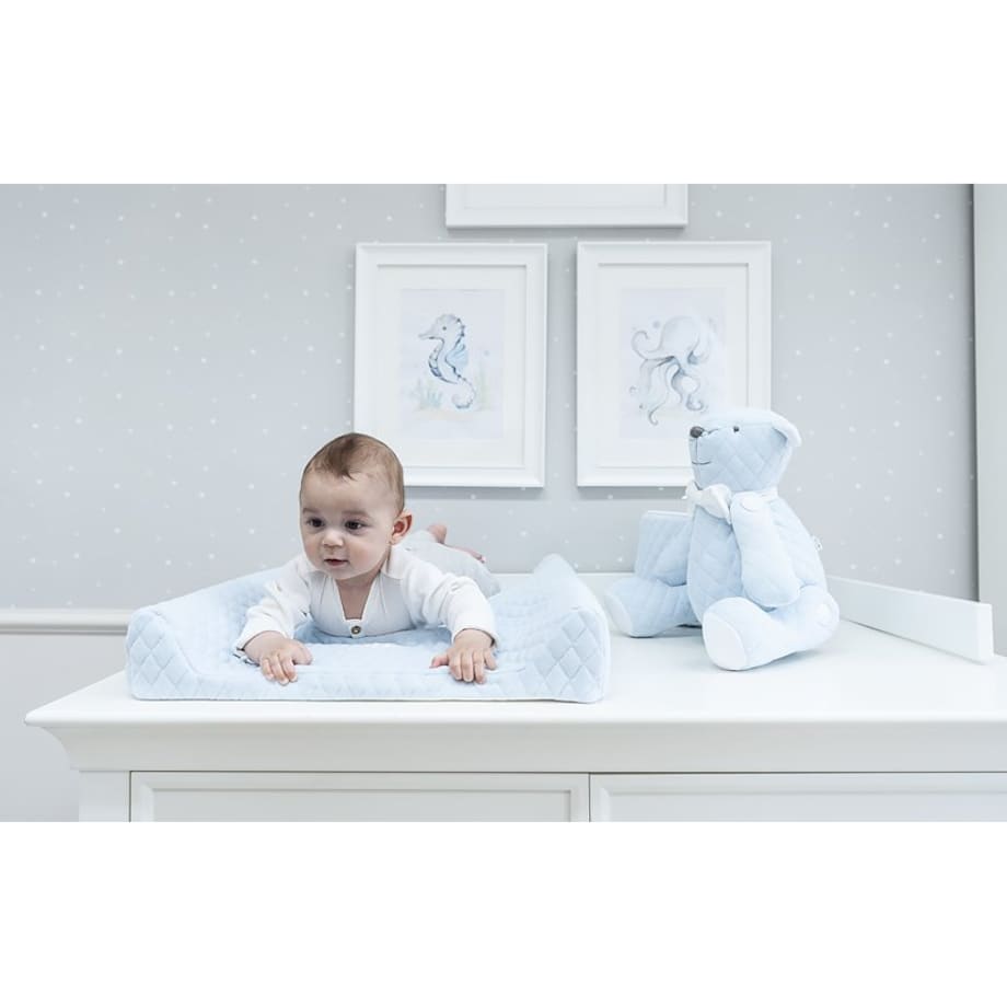 Miś dekoracyjny błękitny pikowany