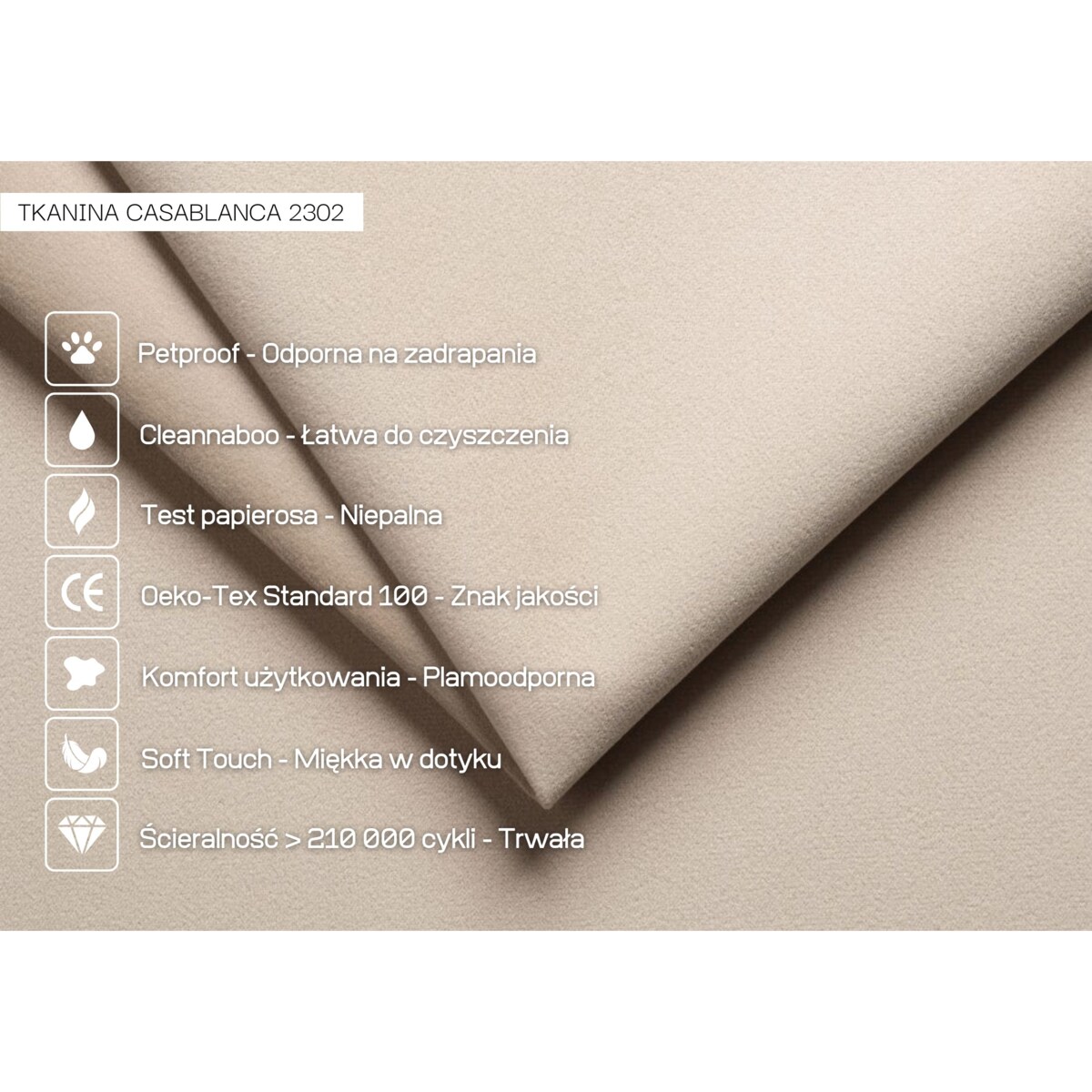 Beżowa Poduszka Dzienna Triangel 160 na zagłówek łóżka