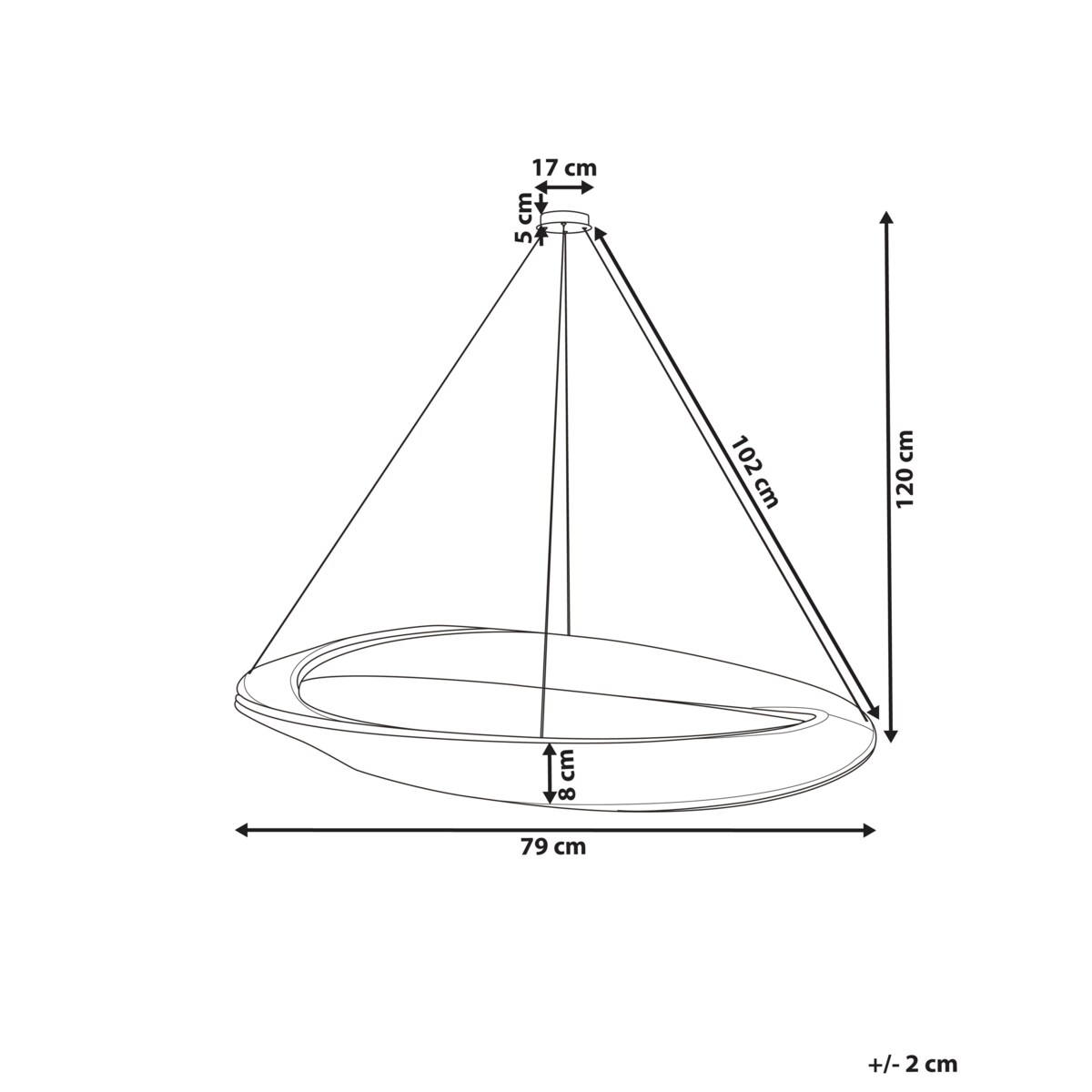 Żyrandol metalowy LED złoty ROSENDE