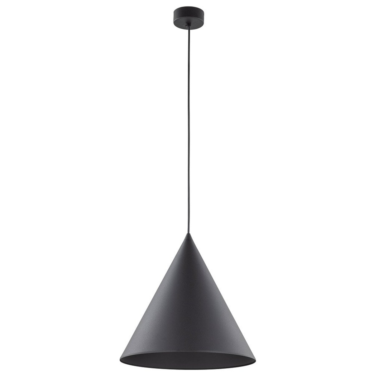 Lampa wisząca TK Lighting CONO BLACK 10057 czarna metalowa E27 32 cm regulowana do kuchni i jadalni