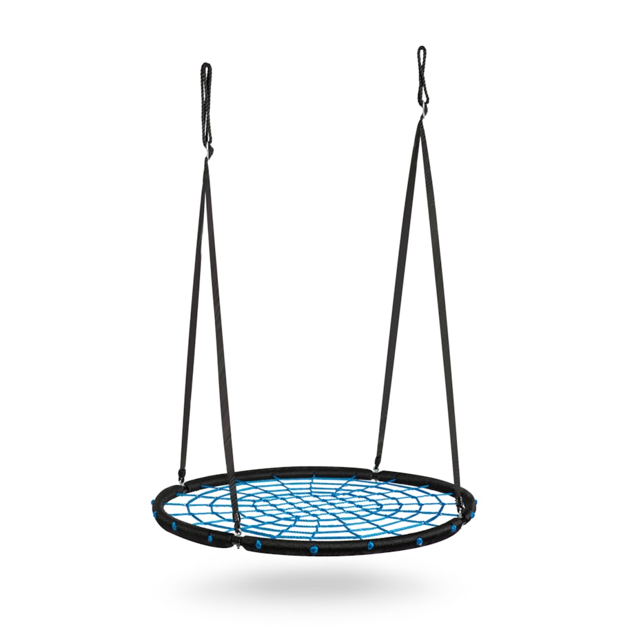 Huśtawka ogrodowa Neo-Sport bocianie gniazdo fotel wiszący 120 cm czarno-niebieska