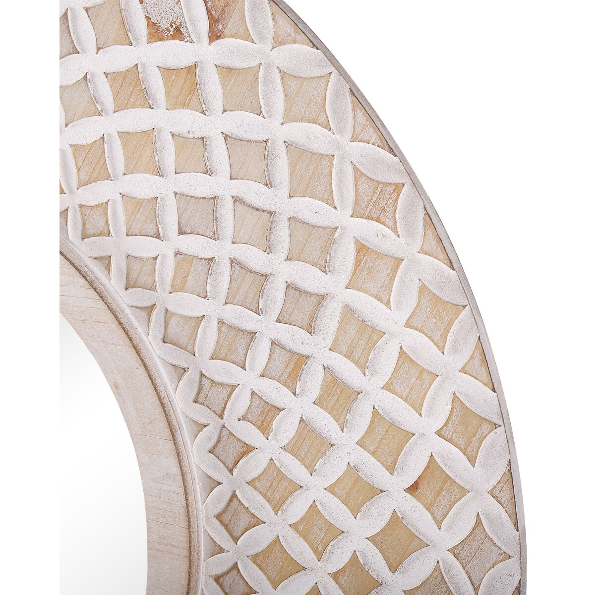 Okrągłe lustro ścienne ø 60 cm jasne drewno POMARO