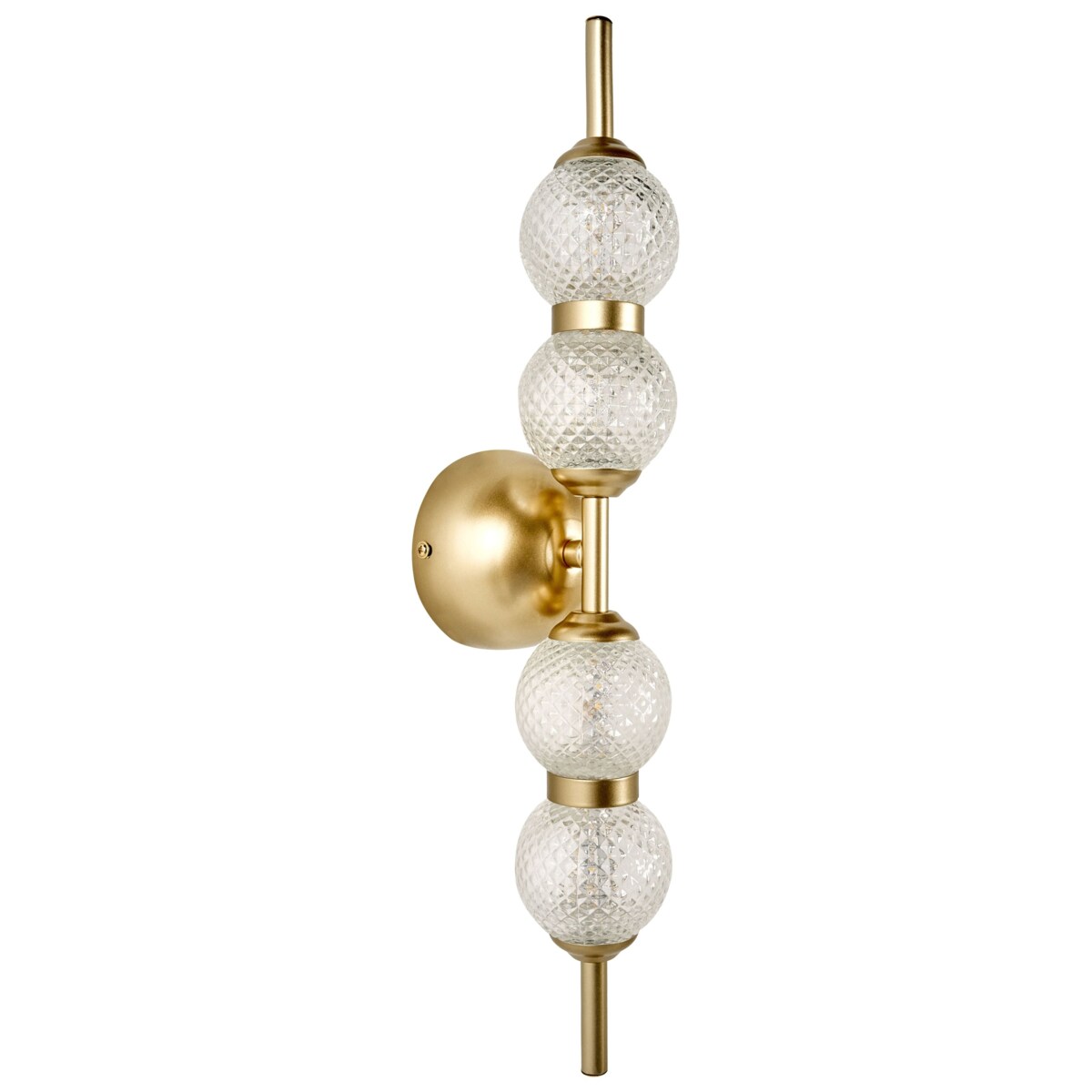 Lampa ścienna LED ARAS Szkło Złoty