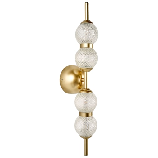 Lampa ścienna LED ARAS Szkło Złoty