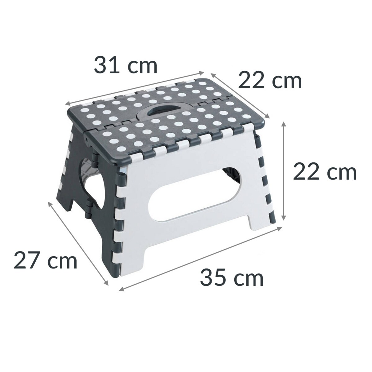 Taboret składany antypoślizgowy SECURA, max. 150 kg