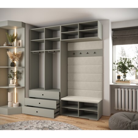 Garderoba do przedpokoju INOVA 3 Z12 kaszmir+złoty+manila18