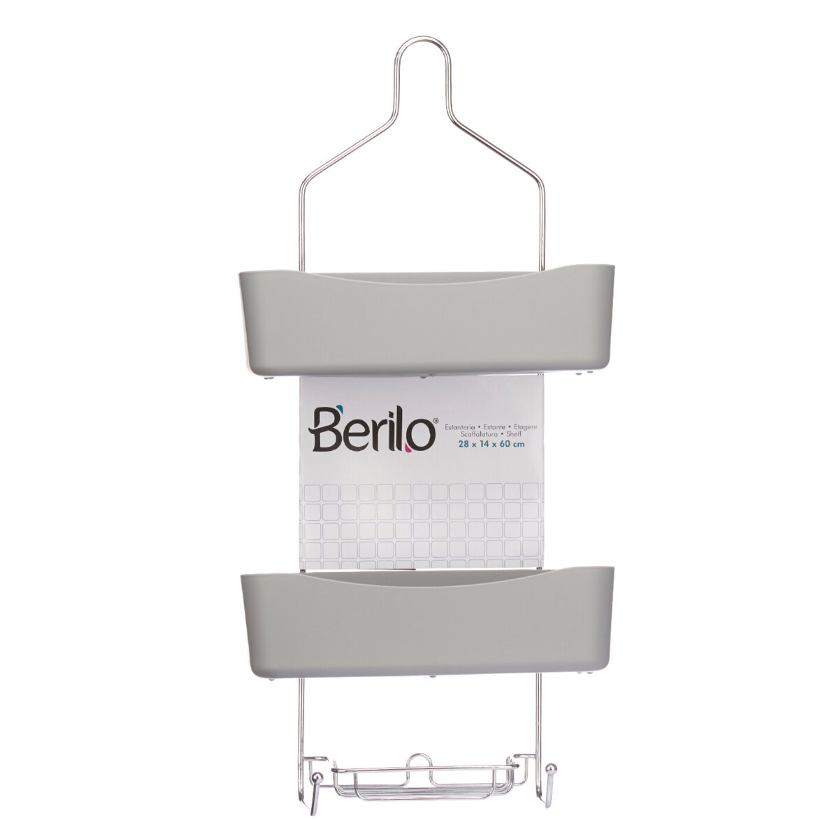 Koszyk pod prysznic bez wiercenia BENNA, 14 x 28 x 60 cm