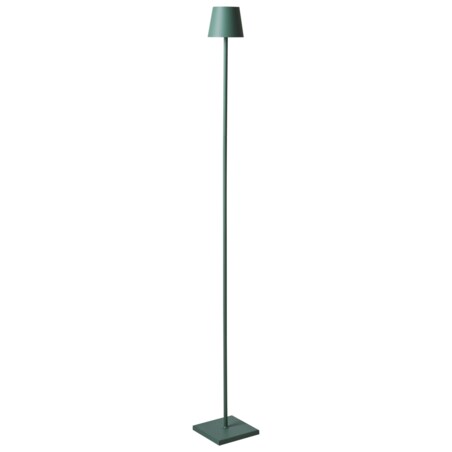 Bezprzewodowa lampa podłogowa metalowa zielona GAVARRESA