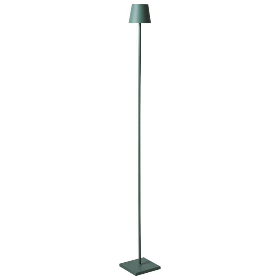 Bezprzewodowa lampa podłogowa metalowa zielona GAVARRESA