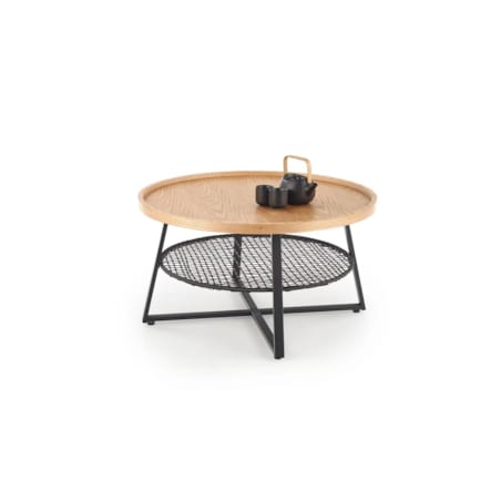 Stolik kawowy FLORENCE 80x80 dąb/czarny