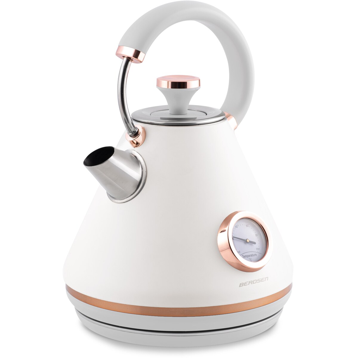 Czajnik elektryczny z termometrem 1,7L Berdsen biały
