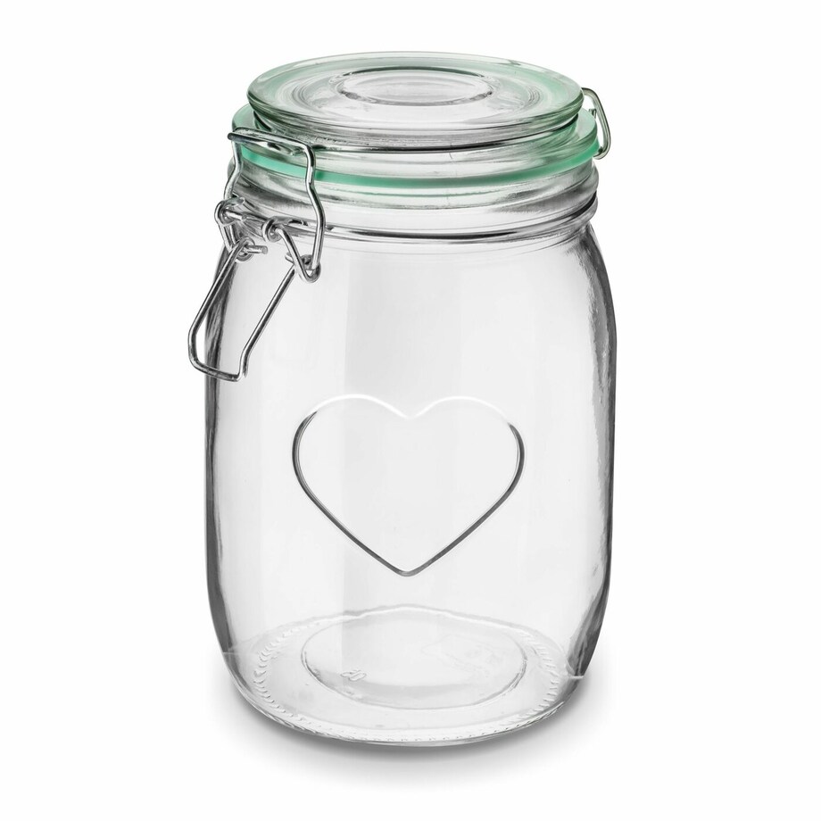 SZKLANY SŁOIK na przetwory żywność wek klips 1 L ogórki dżemy grzyby bigos