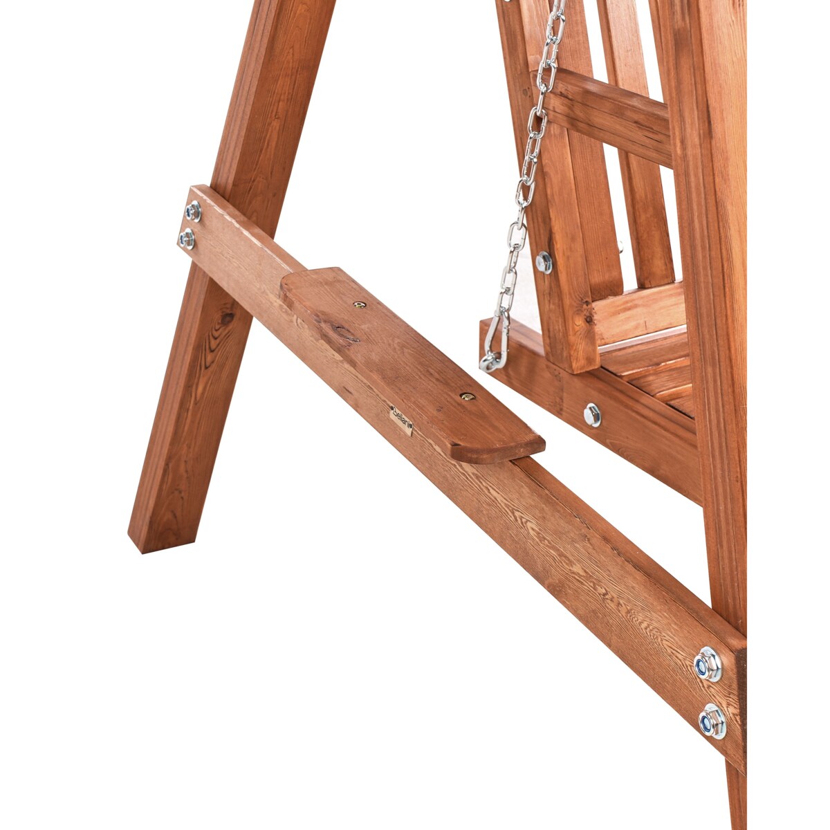 Huśtawka ogrodowa FICARELLA Drewno Brązowy