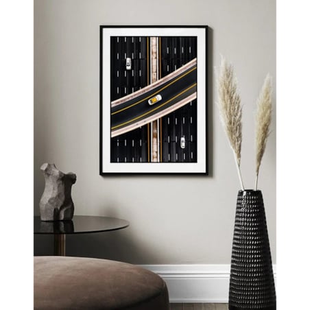 Poster Story, Plakat, Obraz - Autostrada z Lotu Ptaka, wymiary 30 x 42 cm