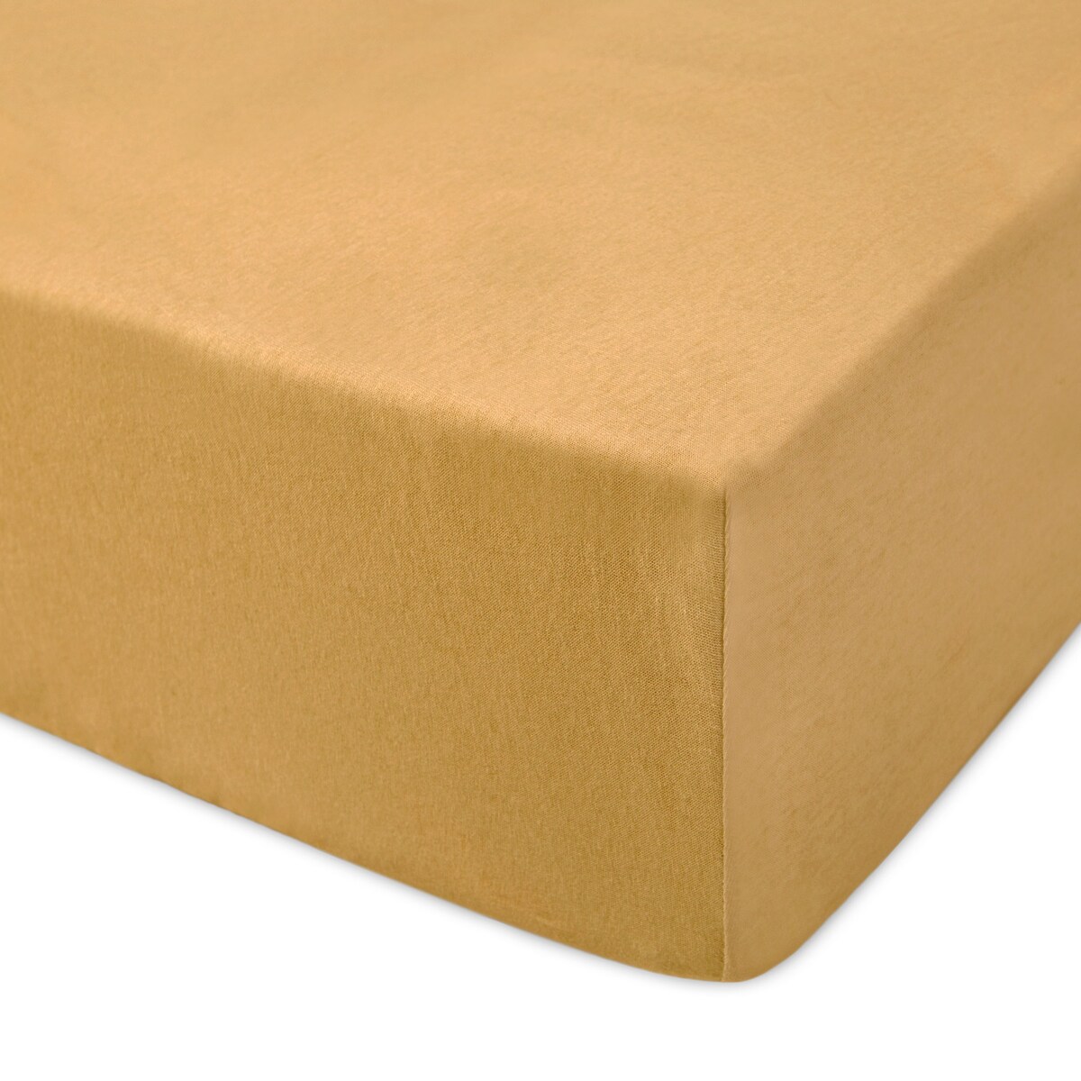 Prześcieradło jersey z gumką 90x200 kolor Musztardowy