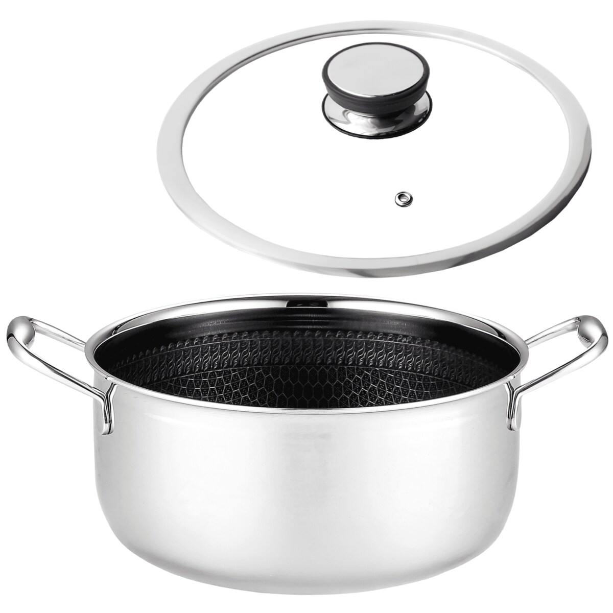 Profesjonalny garnek Mitsu 5 L, 24 cm z pokrywką Plaster miodu Na indukcje Na gaz Nierdzewny