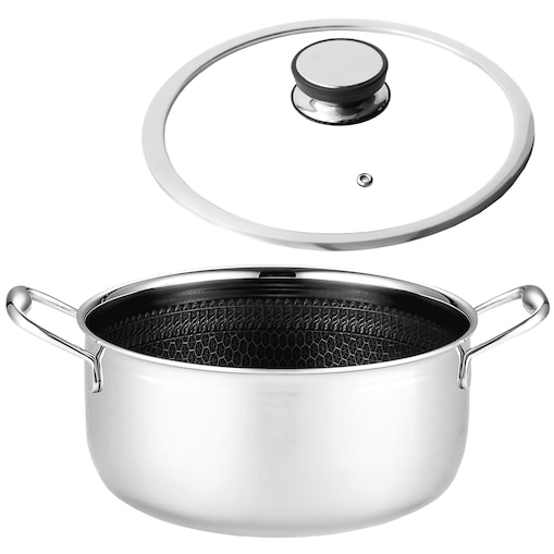 Profesjonalny garnek Mitsu 5 L, 24 cm z pokrywką Plaster miodu Na indukcje Na gaz Nierdzewny