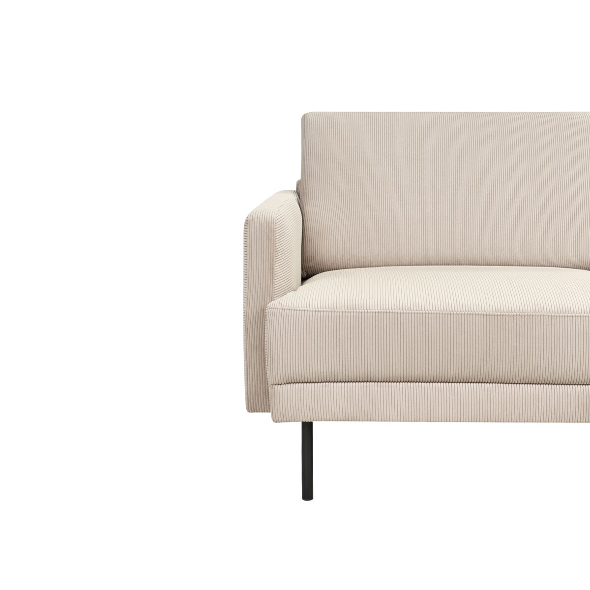 Narożnik dla 2 osób BREDA Sztruks Beżowy Lewostronny