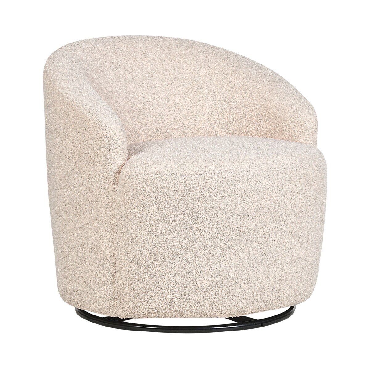 Fotel obrotowy boucle beżowy DAVIK