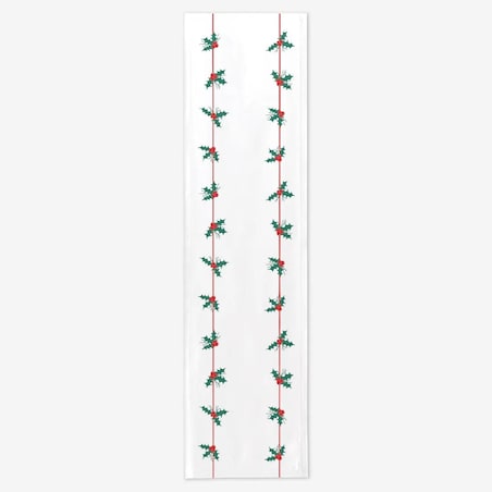 Bieżnik świąteczny - drzewko świąteczne paski - 35x130
