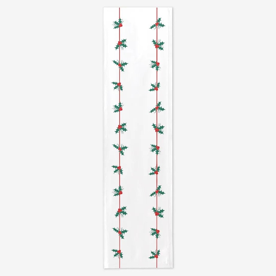 Bieżnik świąteczny - drzewko świąteczne paski - 35x130