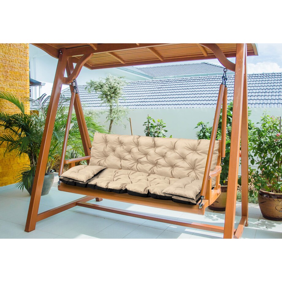 Poduszka Na Huśtawkę Ogrodową Ławkę 100X60X50 Cm + 2 Poduszki Ogrodowa