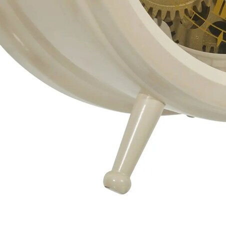 Zegarek z widocznym mechanizmem, cichy, kolor beżowy