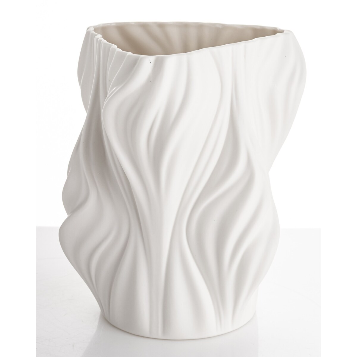 Wazon porcelanowy 20,5x16,5x16,5 cm IRREGULAR biały