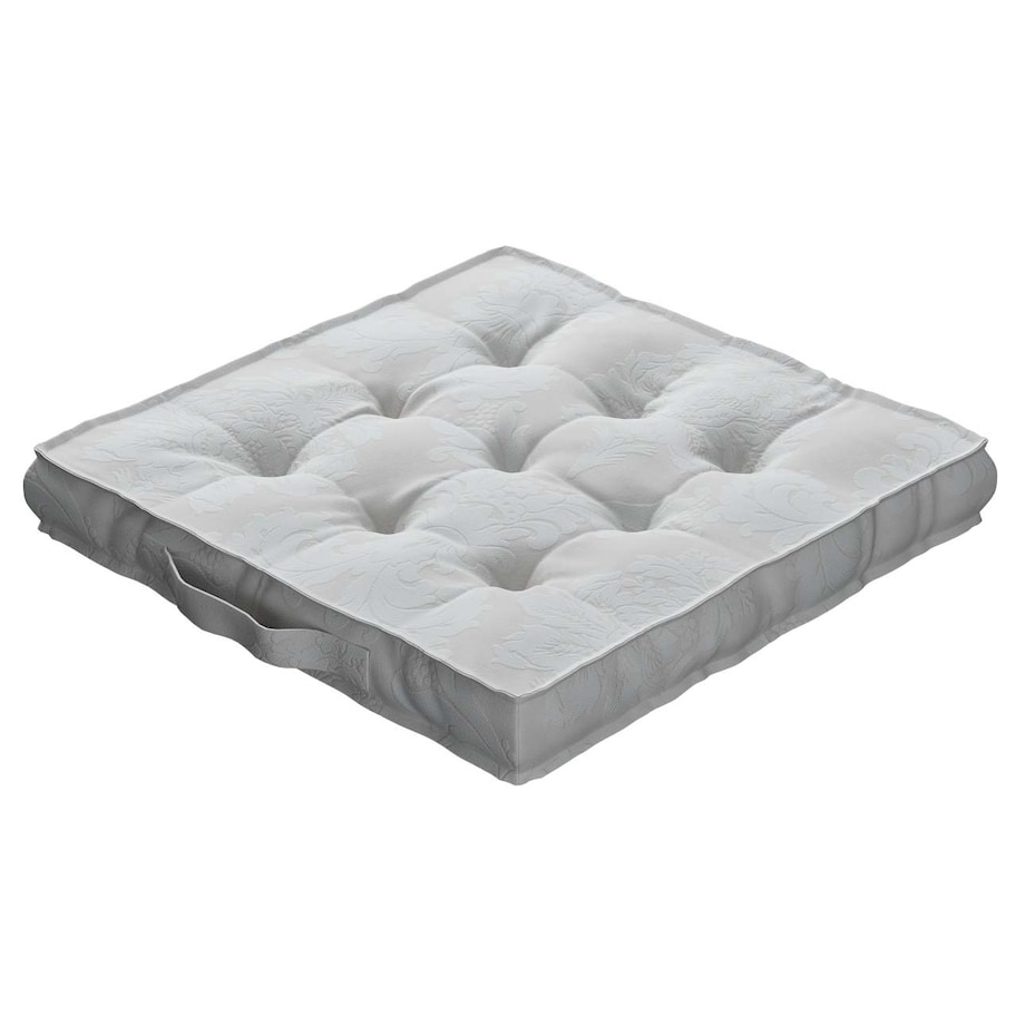 Poduszka na krzesło Kuba, liście akantu na jasno-popielatym tle , 40 x 40 x 6 cm, Damasco