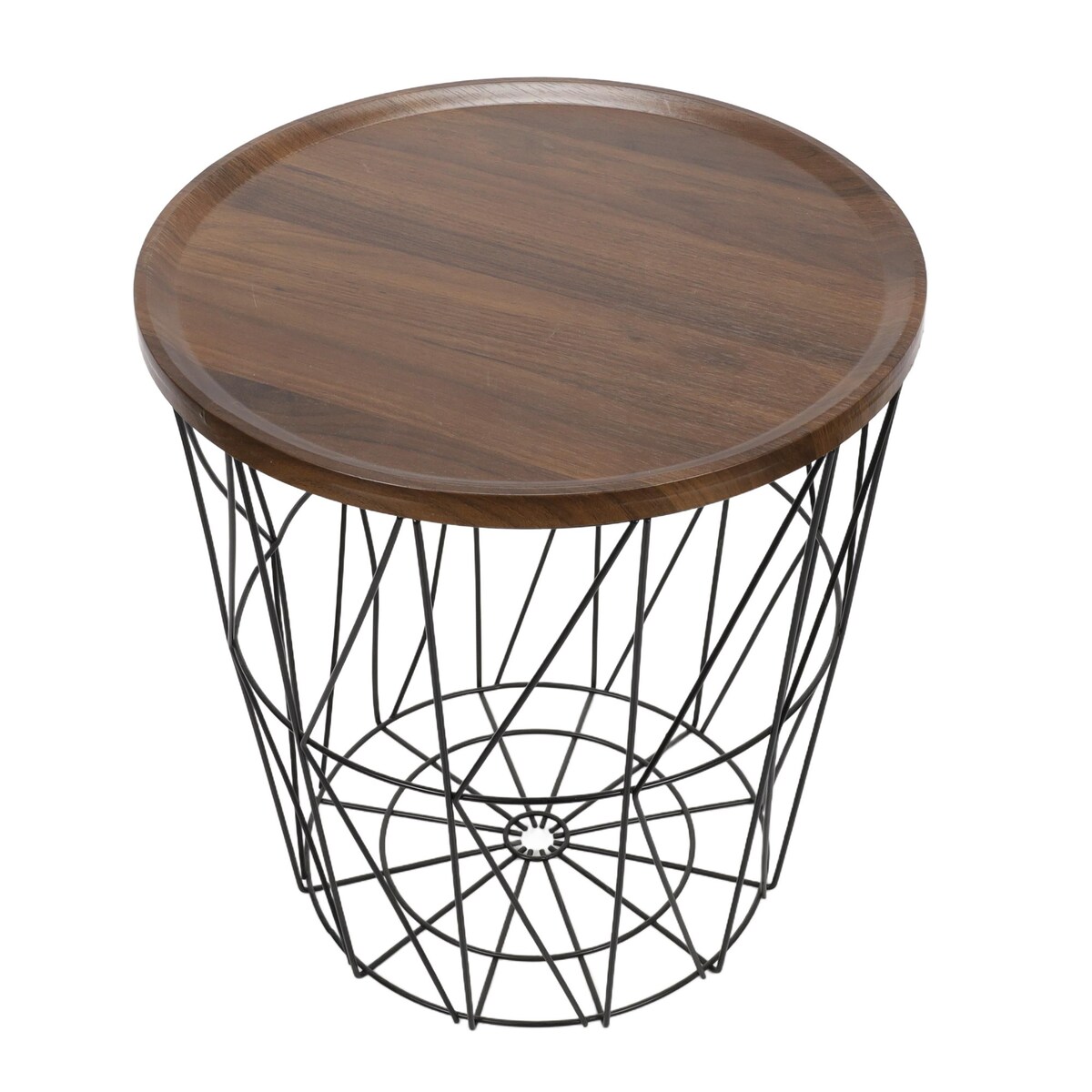 Stolik pomocniczy z koszem, 37 x 39 cm