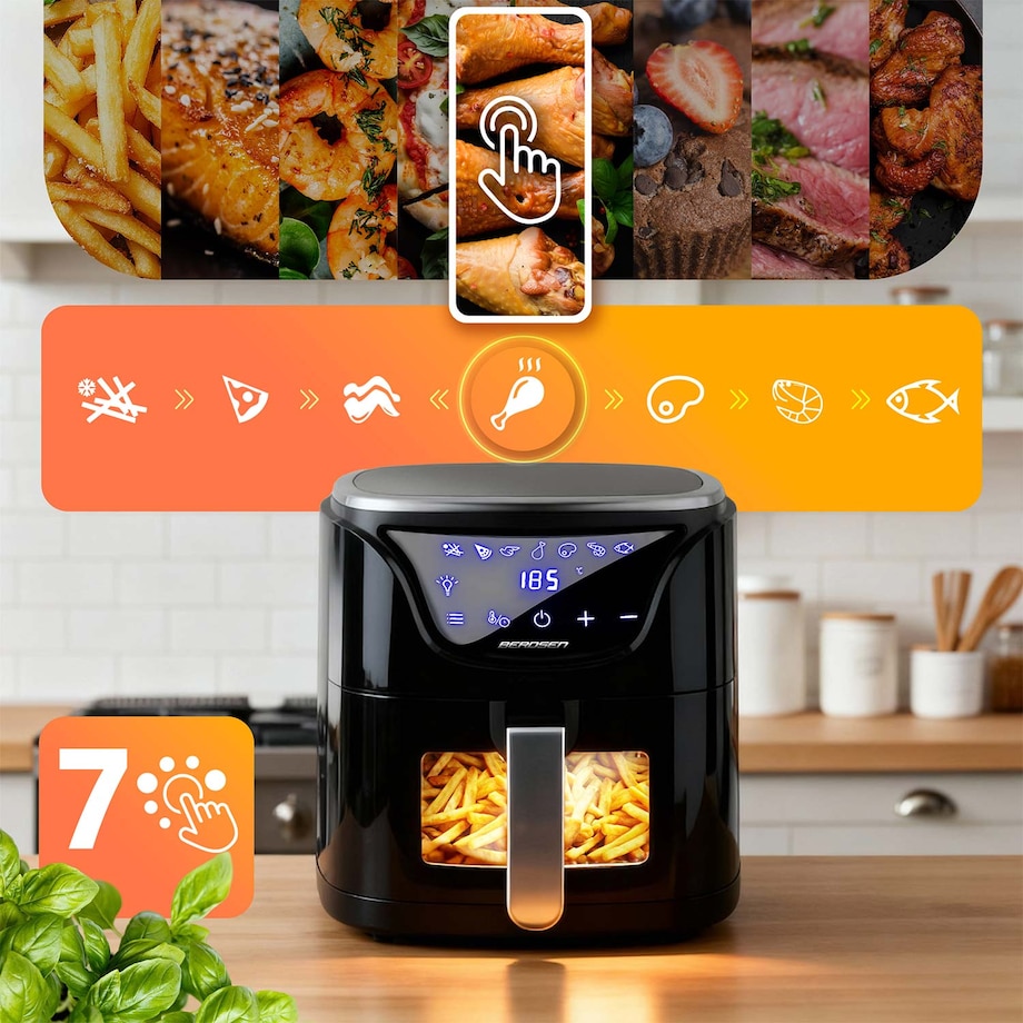 Frytkownica beztłuszczowa AIR FRYER 5l 1500w Berdsen