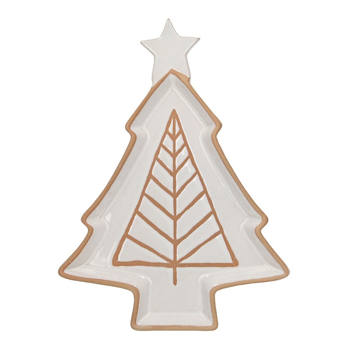 Patera Beige Christmas Tree scandi boże narodzenie, święta, świąteczne, biały-beżowy, 26 x 35 x 2 cm
