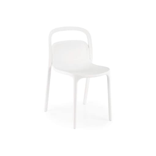 Konsimo FENOKE Białe nowoczesne krzesło tarasowe
