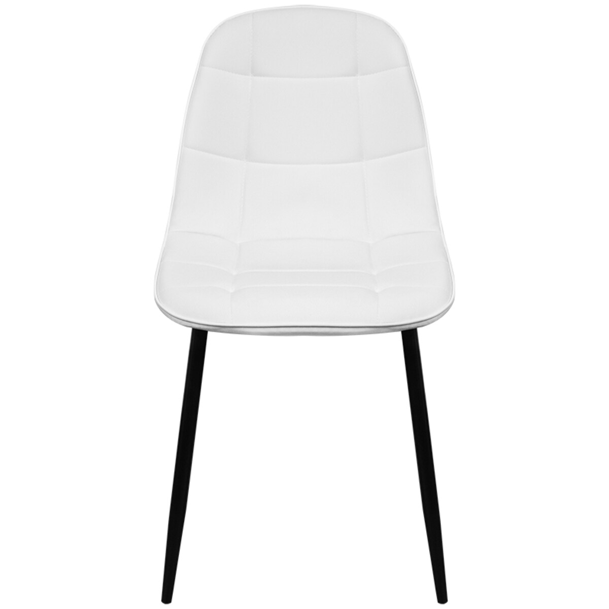 Krzesło tapicerowane ekoskóra białe nowoczesne loftowe