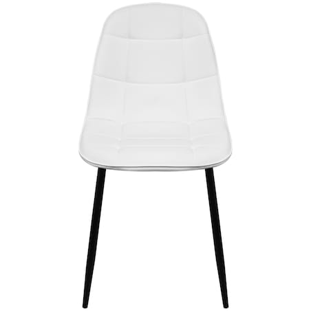 Krzesło tapicerowane ekoskóra białe nowoczesne loftowe