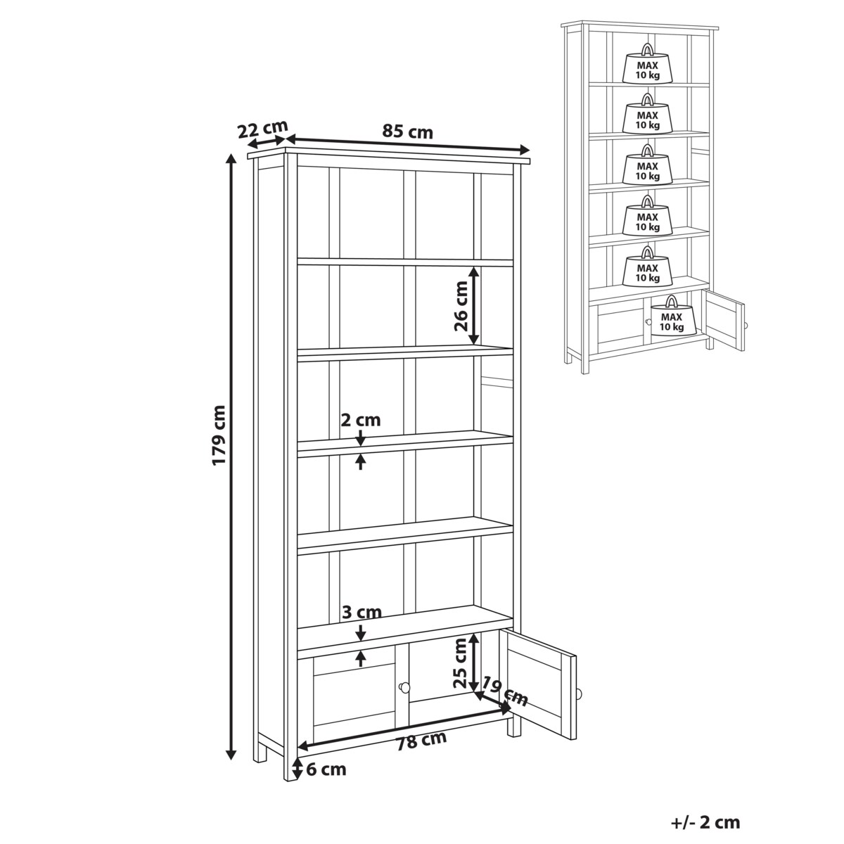 Regał Drewno Jasne drewno SALTON