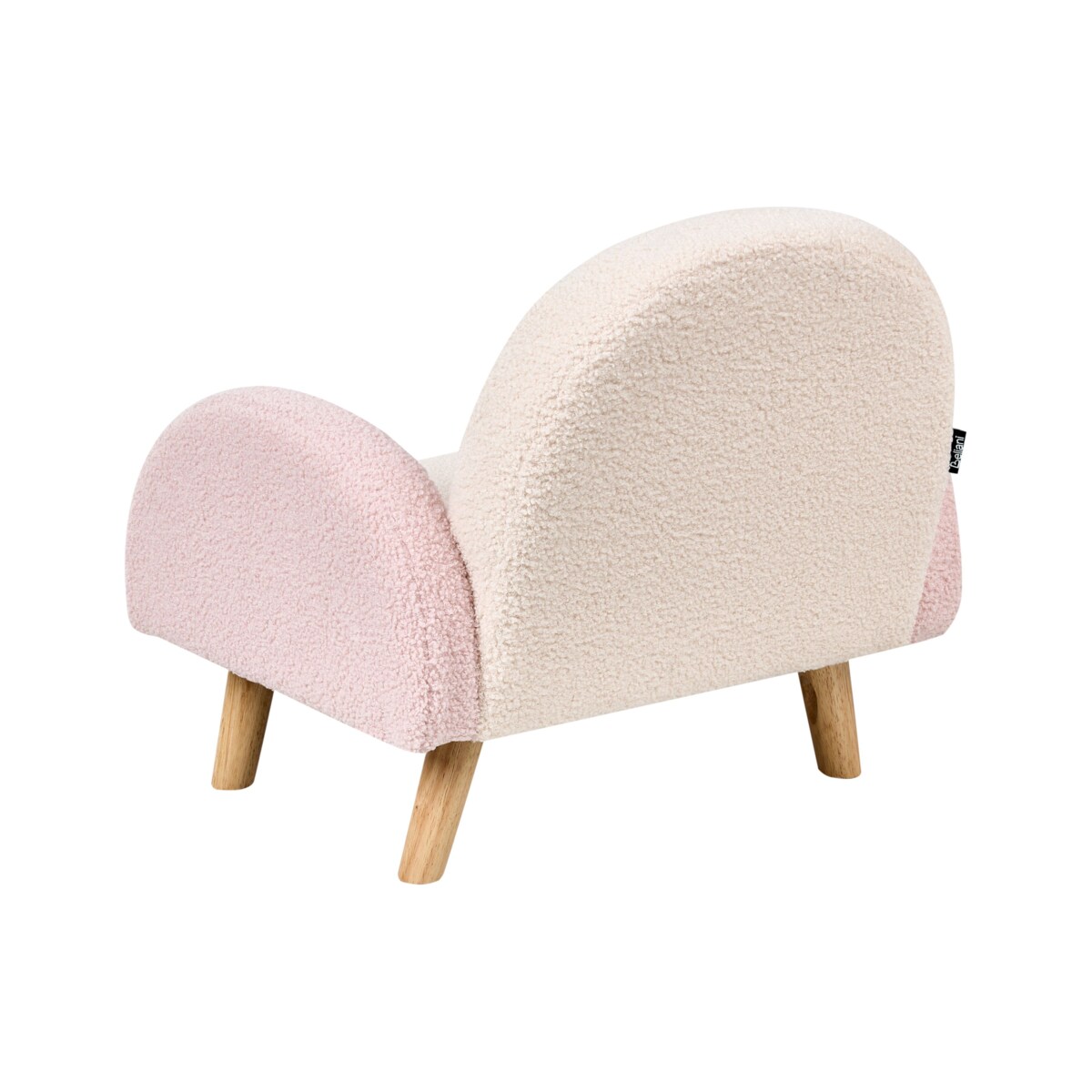 Fotel dziecięcy boucle różowy OMBO