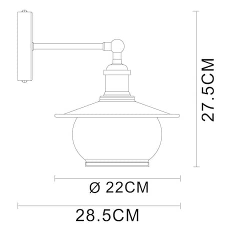 Kinkiet LAMPA ścienna 69030W Globo szklana OPRAWA vintage kula ball brąz antyczny przezroczysty