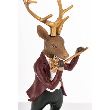 Dekoracja - renifer MUZYK 22,5x8x9 cm FLECISTA
