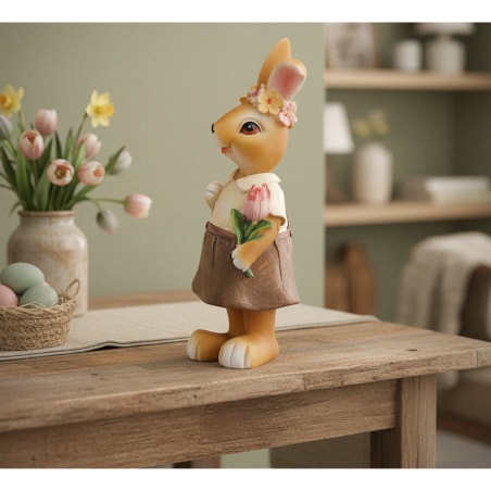 Zając ceramiczny wielkanocny figurka na Wielkanoc