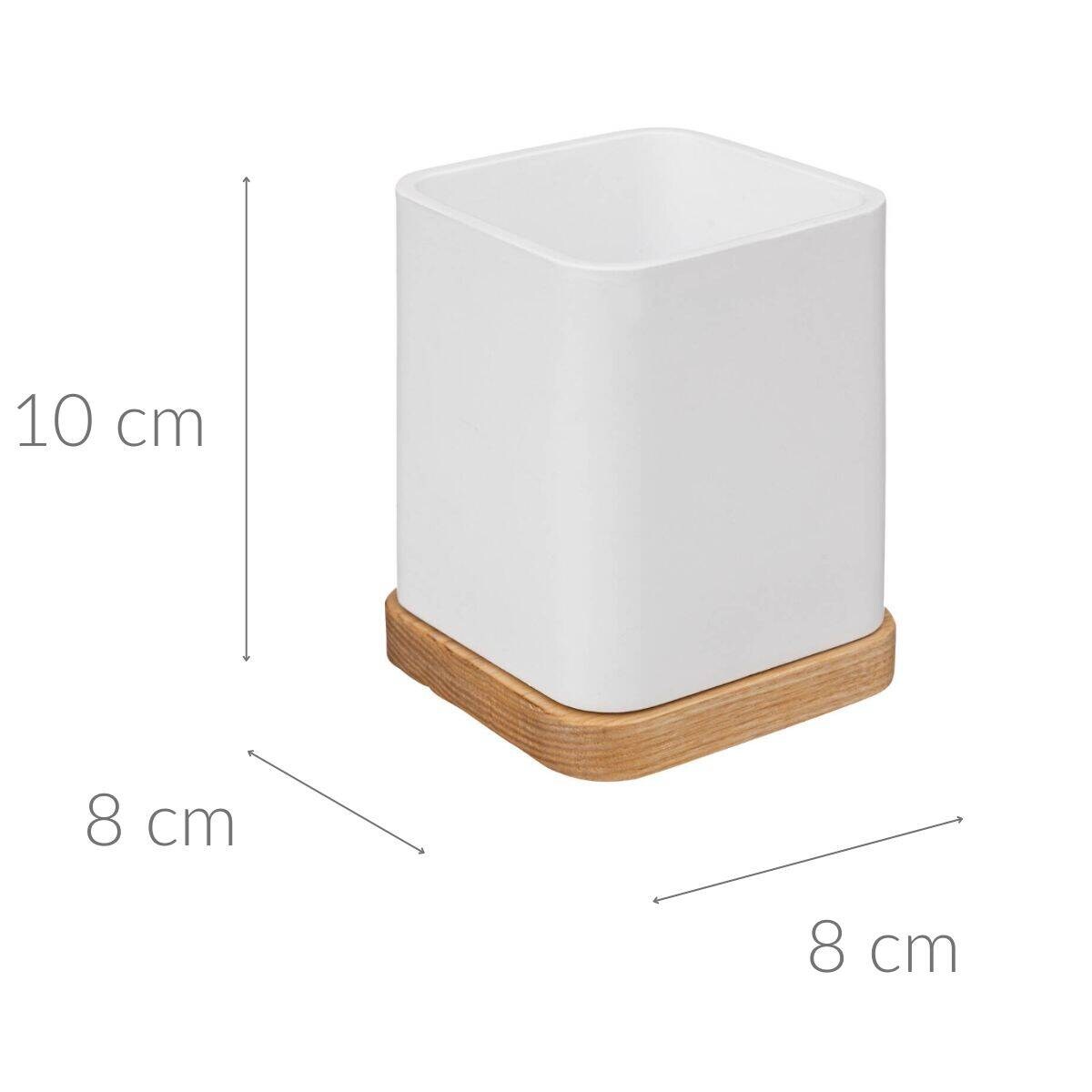 Pojemnik na szczoteczki do zębów NATUREO, bambusowa podstawa