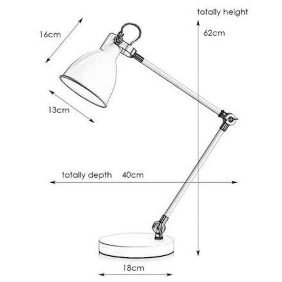 Loftowa LAMPA stołowa HOUSE 107738 Markslojd stojąca LAMPKA biurkowa metalowa stal biała