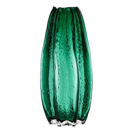Wazon szklany 34,5x17x17 cm GULDAN zielony